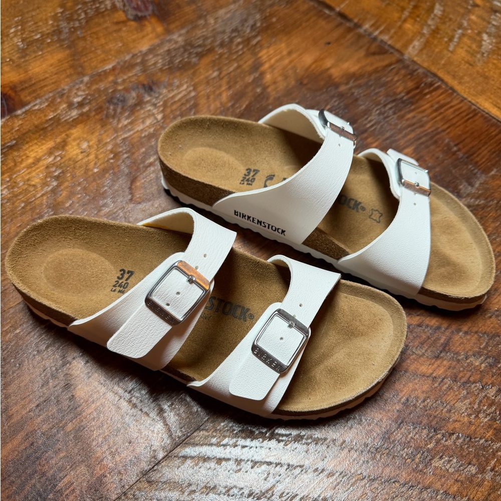 Birkenstock White Double Strap Sandals